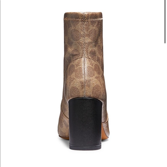 Margot Monogram Coated Canvas Booties - Picture 3 of 6